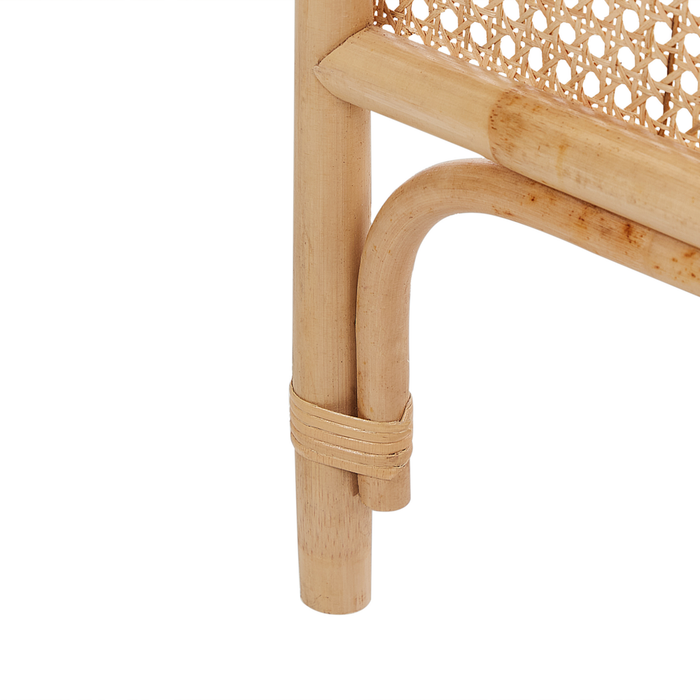 Divisorio per ambienti con telaio in rattan naturale e rete a 3 pannelli, schermo pieghevole e decorativo.