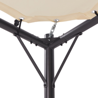 Gazebo da giardino con struttura in metallo e tessuto beige 300 x 300 cm pergola esterno terrazzo