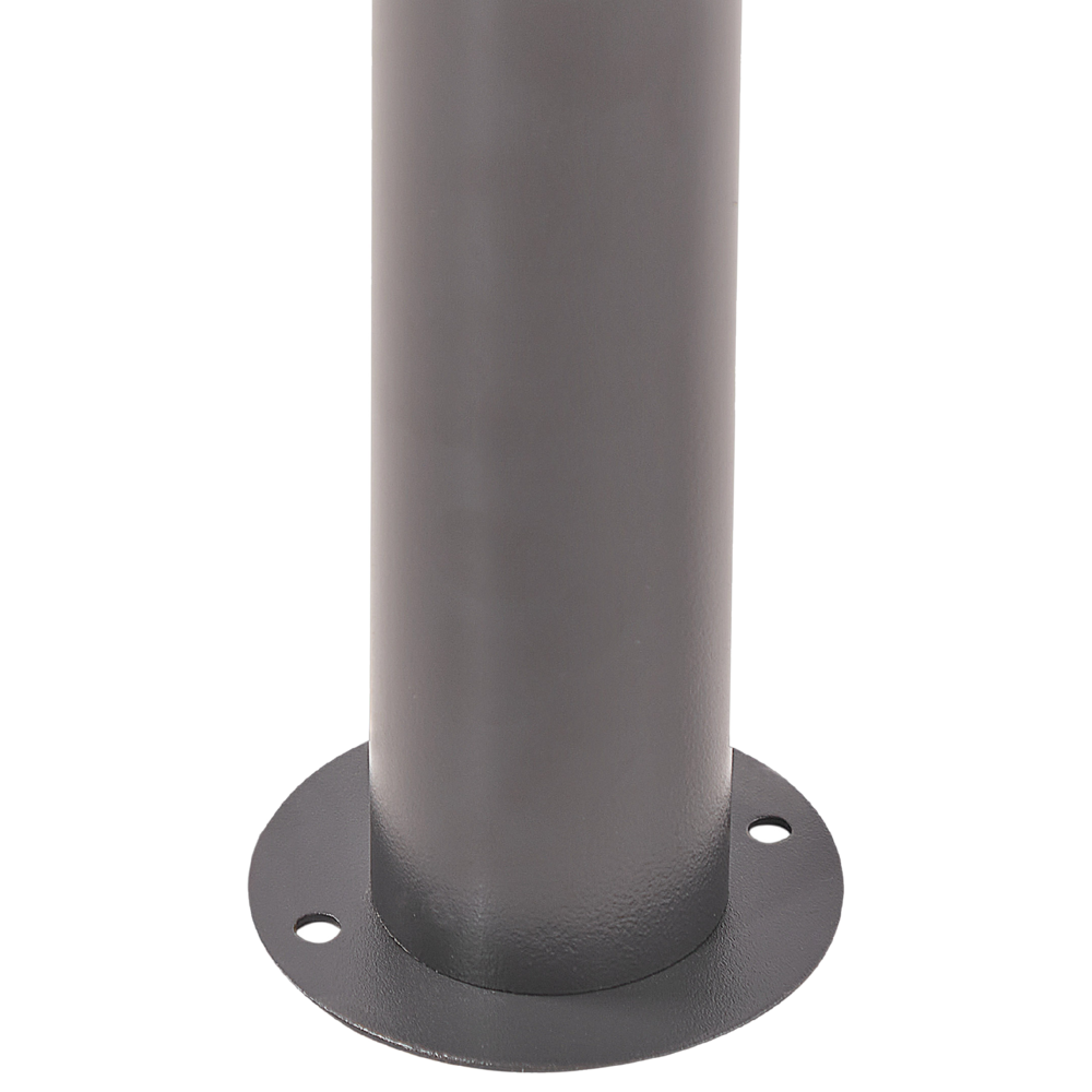 Gazebo da giardino con struttura in metallo e tessuto grigio 305 x 305 cm pergola esterno terrazzo