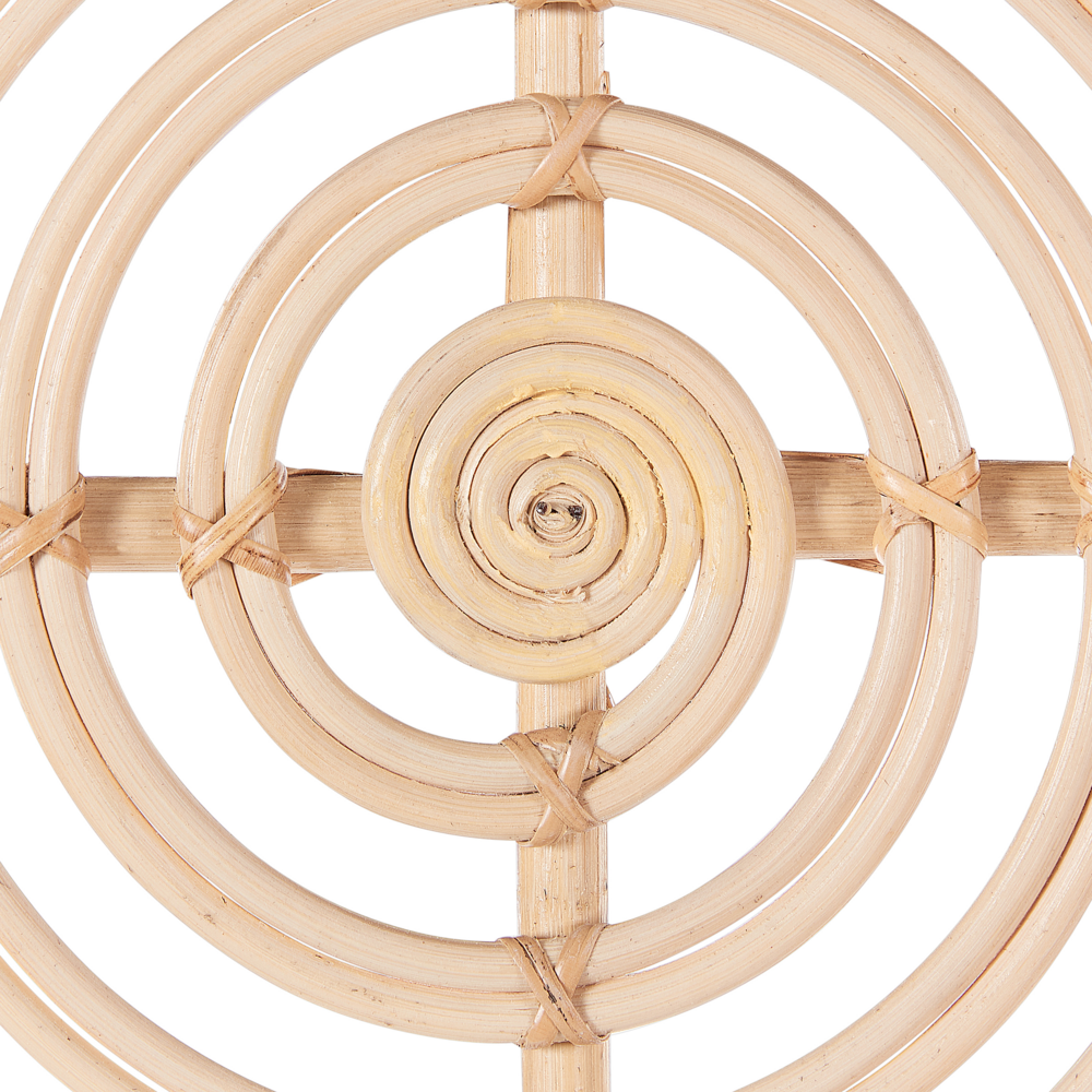 Divisorio per ambienti in rattan naturale con telaio in mogano 3 pannelli pieghevoli schermo decorativo in vimini divisorio