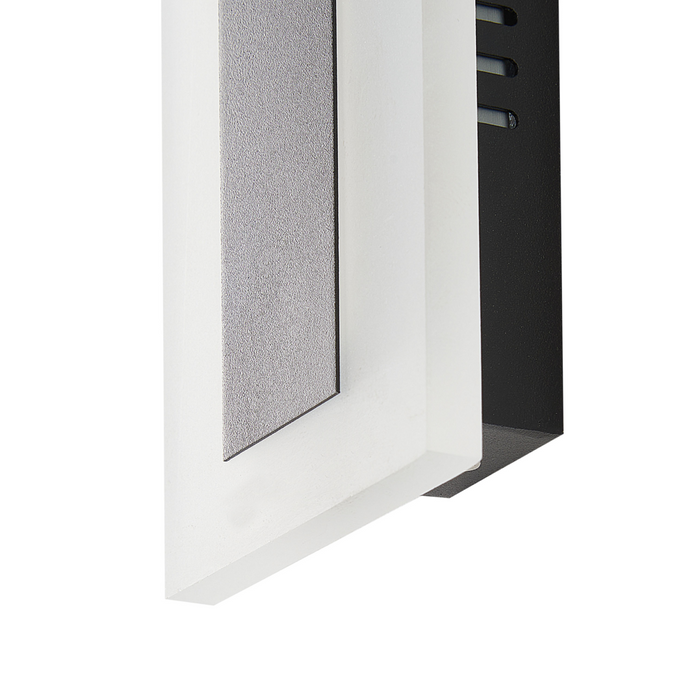 Lampada da parete a LED per esterni Nero 80 cm Acciaio Acrilico con sensore di movimento Design moderno