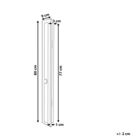 Lampada da parete a LED per esterni Nero 80 cm Acciaio Acrilico con sensore di movimento Design moderno