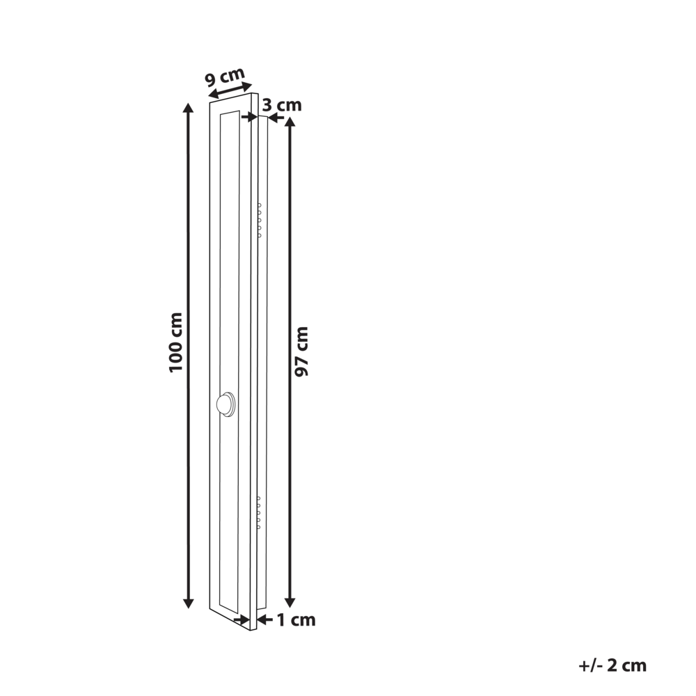 Lampada da parete a LED per esterni 100 cm acciaio oro esterno giardino terrazzo