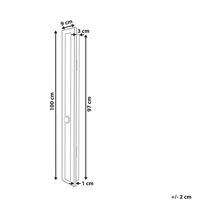 Lampada da parete a LED per esterni 100 cm acciaio oro esterno giardino terrazzo