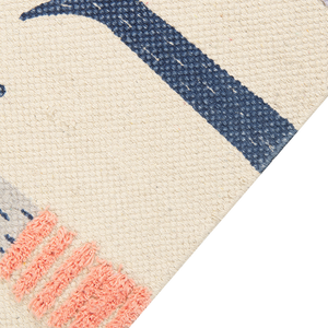 Tappeto per bambini in cotone con motivo con  cani 80 x 150 cm, tessuto a mano multicolore cameretta camera per bambini