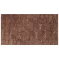 Tappeto in pelliccia di coniglio sintetica marrone 80 x 150 cm shaggy ad alto pelo soggiorno camera da letto