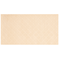 Tappeto in pelle sintetica di coniglio beige 80 x 150 cm motivo a rete soggiorno camera da letto