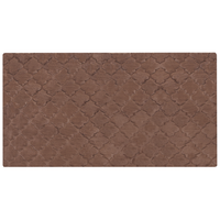 Tappeto in pelle sintetica di coniglio marrone 80 x 150 cm motivo a rete soggiorno camera da letto