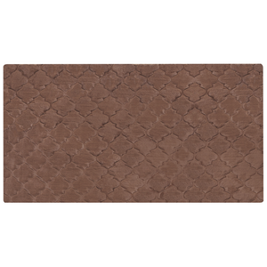 Tappeto in pelle sintetica di coniglio marrone 80 x 150 cm motivo a rete soggiorno camera da letto