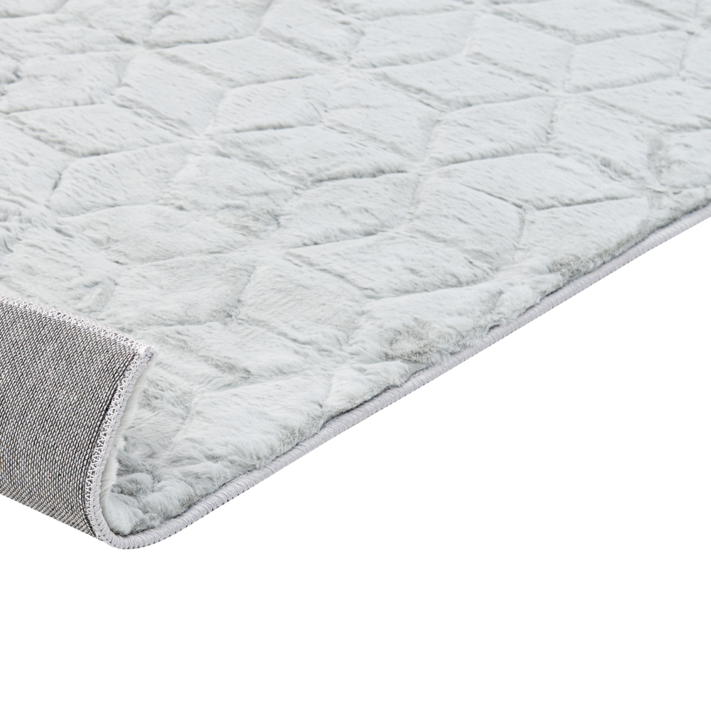 Tappeto in pelliccia di coniglio sintetica verde menta 160 x 230 cm shaggy ad alto pelo soggiorno camera da letto