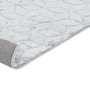 Tappeto in pelliccia di coniglio sintetica verde menta 160 x 230 cm shaggy ad alto pelo soggiorno camera da letto