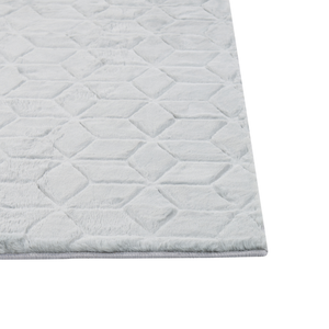 Tappeto in pelliccia di coniglio sintetica verde menta 160 x 230 cm shaggy ad alto pelo soggiorno camera da letto