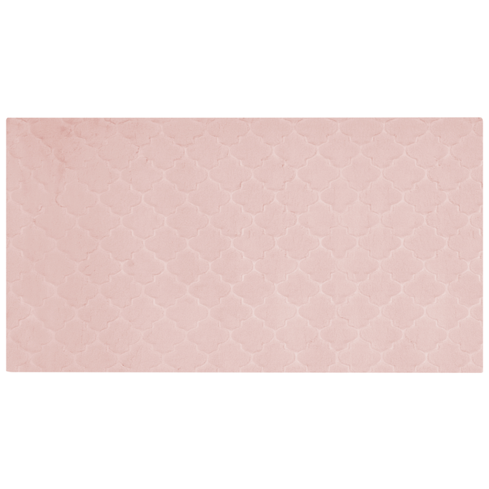 Tappeto in pelle sintetica di coniglio rosa 80 x 150 cm motivo a rete soggiorno camera da letto