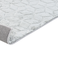 Tappeto in pelliccia di coniglio sintetica verde menta 80 x 150 cm shaggy ad alto pelo soggiorno camera da letto