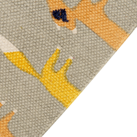 Tappeto per bambini con motivo  volpe cotone grigio 80 x 150 cm cameretta motivo divertente