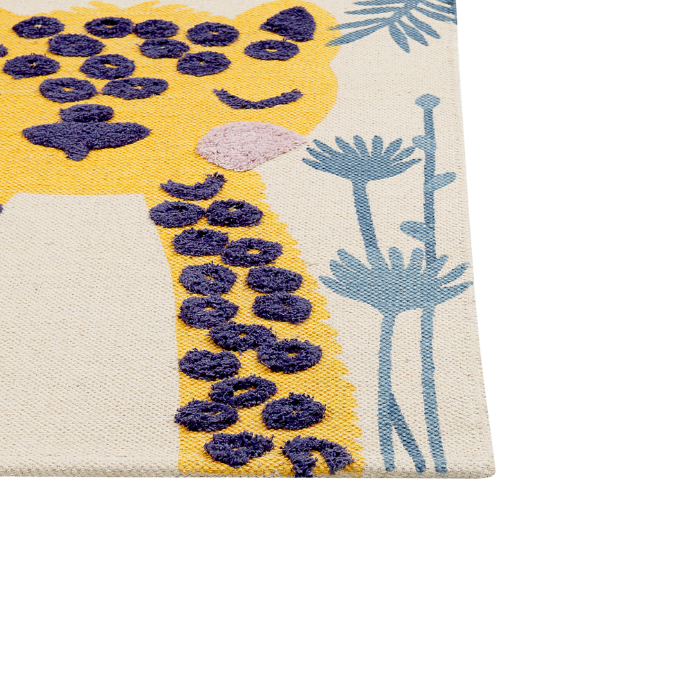 Tappeto per bambini con motivo  leopardo cotone multicolore 80 x 150 cm cameretta motivo divertente