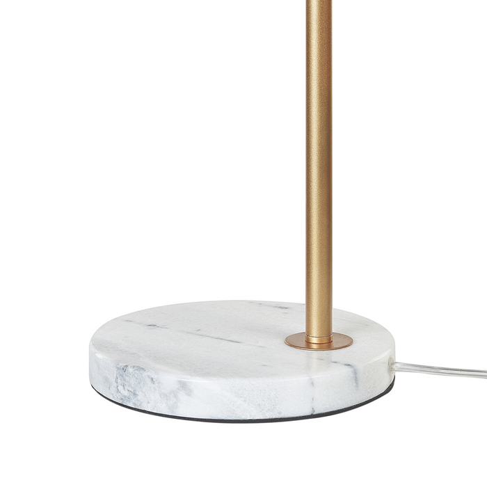 Lampada da tavolo Base in marmo oro Paralume a cono Ufficio Studio Moderno