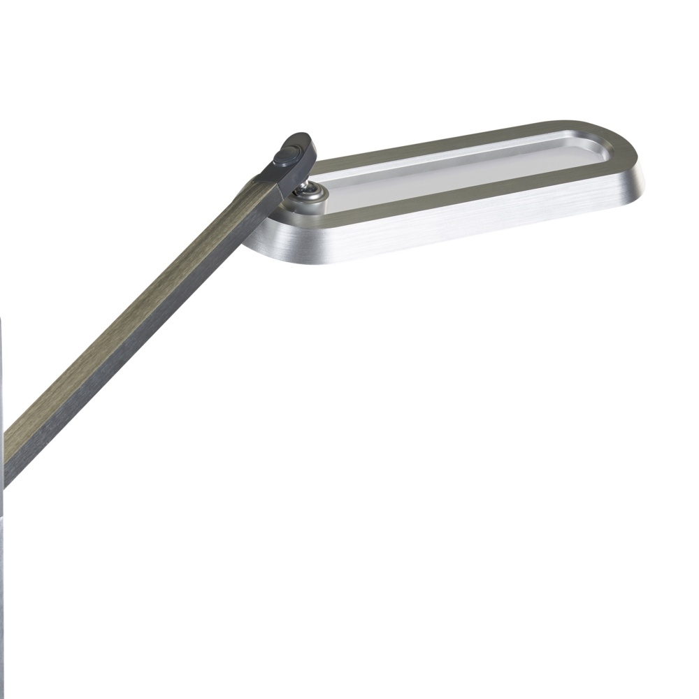 Lampada da terra LED materiale sintetico argento 144 cm altezza regolabile soggiorno camera da letto