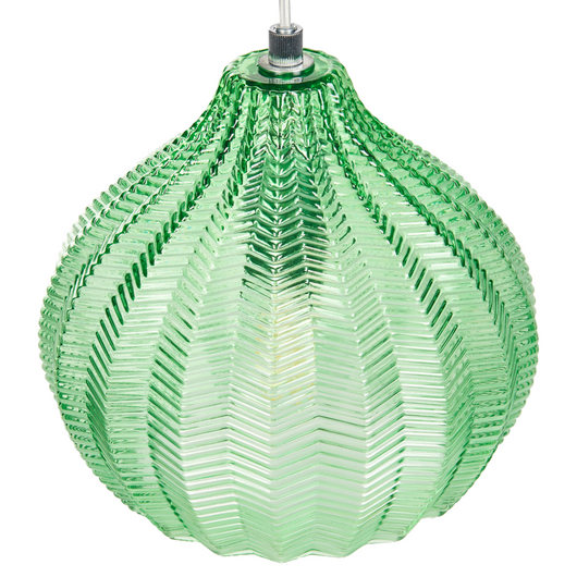 Lampadario a sospensione con paralume in vetro stile retro verde soggiorno camera da letto