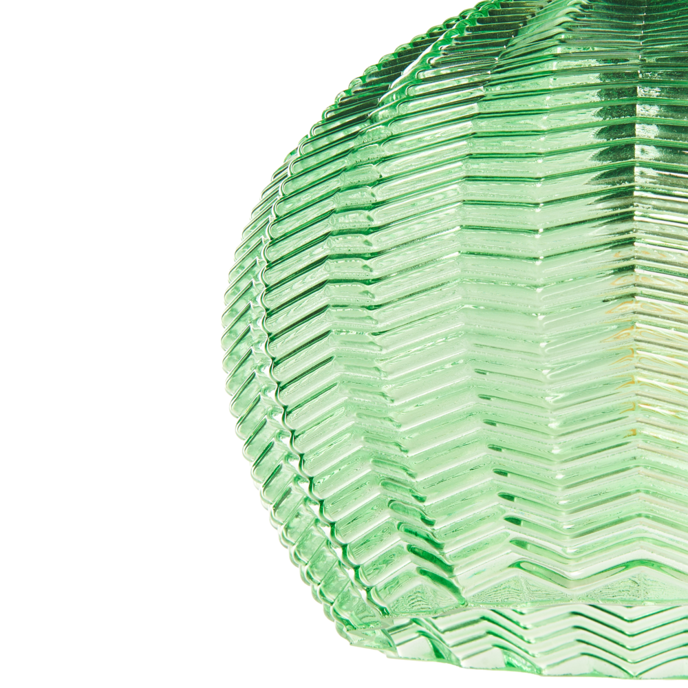 Lampadario a sospensione con paralume in vetro stile retro verde soggiorno camera da letto