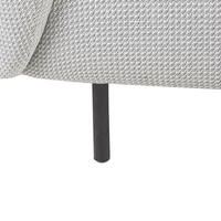 Divano 2 posti in poliestere di colore nero e bianco con gambe dorate stile glamour retrò soggiorno