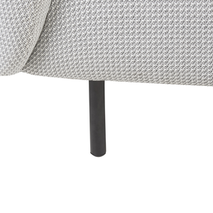 Divano 2 posti in poliestere di colore nero e bianco con gambe dorate stile glamour retrò soggiorno