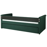 Letto estraibile in tessuto verde tappezzeria Small Single Size Guest Underbed abbottonato