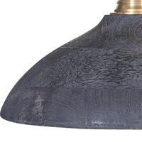 Lampada a sospensione Nero Paralume in legno naturale Plafoniera Stile Boho Accessori per la casa Fatti a mano