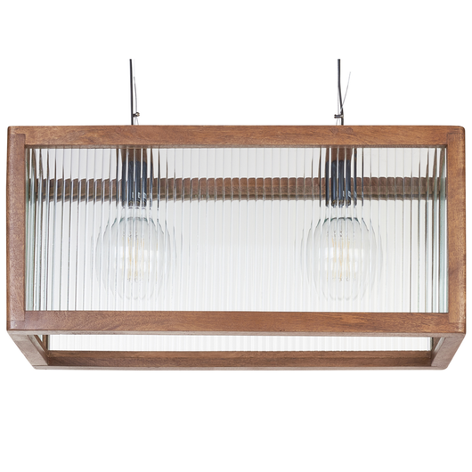 Lampada a sospensione Luce Legno Naturale Mango Paralume Plafoniera Stile Industriale Boho Accessori per la casa Fatti a mano