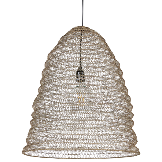 Lampada a sospensione in ottone con paralume in ferro Forma a campana Stile contemporaneo Accessori per la casa Fatti a mano