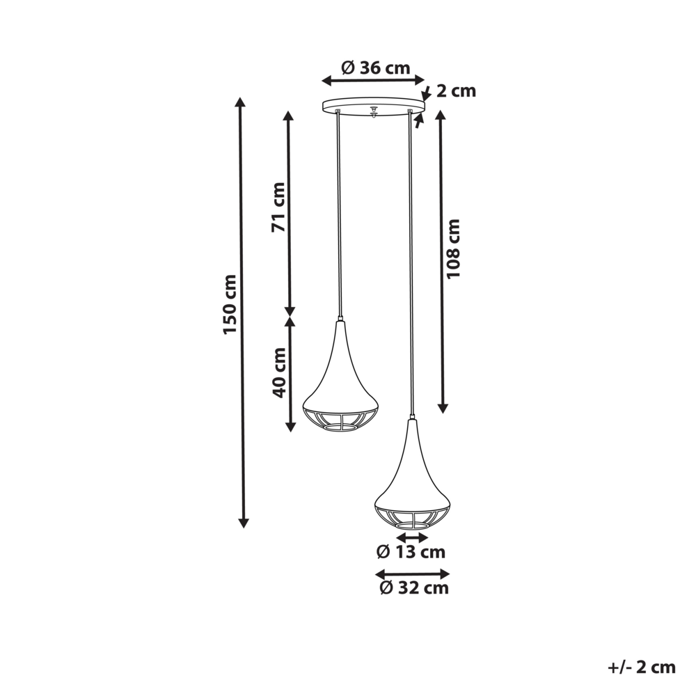 Lampada a sospensione Nero Paralume in legno naturale Plafoniera Stile Boho Accessori per la casa Fatti a mano