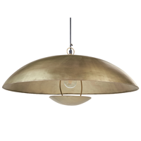 Lampada a sospensione in ottone con paralume a cupola in ferro Luce da soffitto Stile contemporaneo Accessori per la casa Fatti a mano