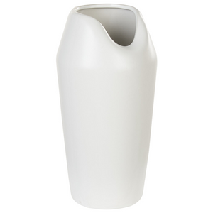 Vaso da Tavolo Decorativo gres porcellanato Bianco 33 cm Glam stile moderno