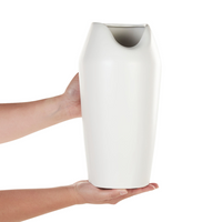 Vaso da Tavolo Decorativo gres porcellanato Bianco 33 cm Glam stile moderno