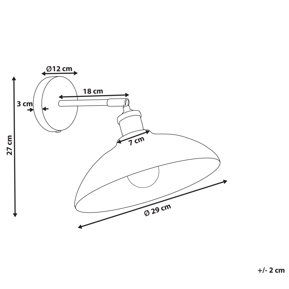 Lampada da parete nera e ottone con paralume a cono in legno di mango Camera da letto Soggiorno Design moderno e rustico Luce a sospensione