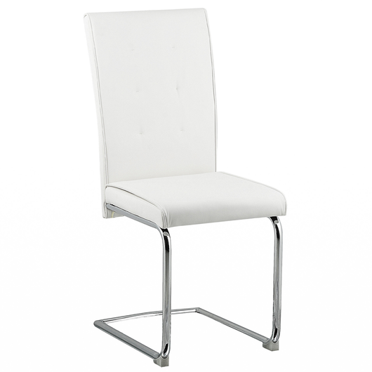 Set di sedie imbottite in ecopelle bianca a sbalzo retrò sala da pranzo sala conferenze