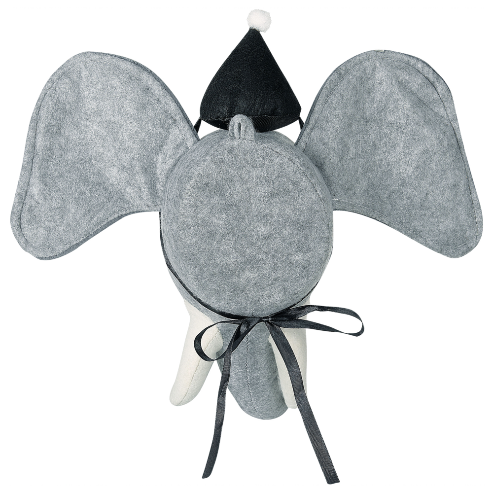 Decorazione in peluche per la cameretta dei bambini elefante in cotone grigio da appendere