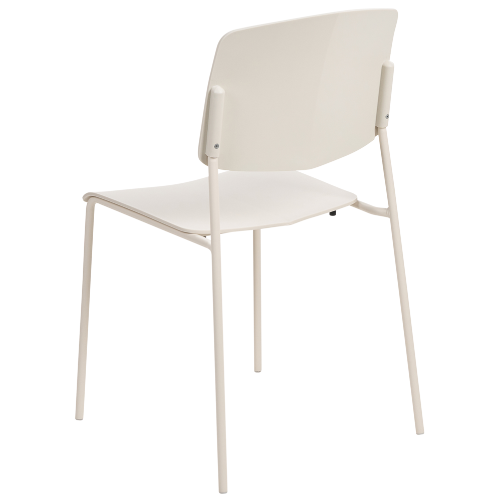 Set di 2 sedie da pranzo in plastica beige Design moderno e contemporaneo per la sala da pranzo