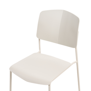 Set di 2 sedie da pranzo in plastica beige Design moderno e contemporaneo per la sala da pranzo