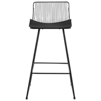 Set di 2 sgabelli in metallo nero stile moderno contemporaneo soggiorno cucina sedie alte