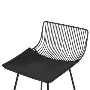 Set di 2 sgabelli in metallo nero stile moderno contemporaneo soggiorno cucina sedie alte