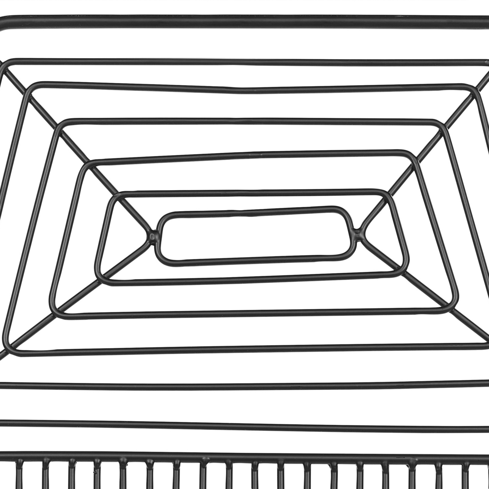 Set di 2 sedie in metallo nero con cuscino in pelle stile moderno industriale