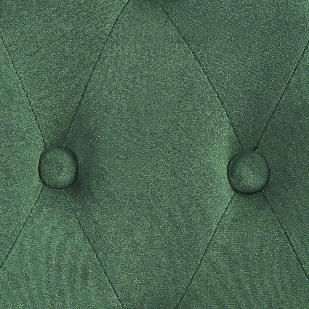 Sedia da ufficio girevole in velluto verde con bottoni regolabili in altezza ufficio di casa