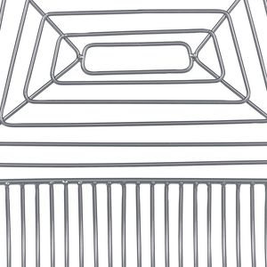 Set di 2 sedie in metallo argento con cuscino in pelle stile moderno industriale