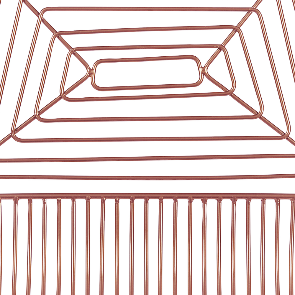 Set di 2 sgabelli in metallo oro rosa con imbottitura in pelle stile moderno contemporaneo