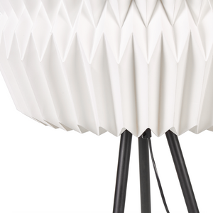 Lampada da terra a treppiede con paralume in carta e metallo nero 138 cm stile contemporaneo