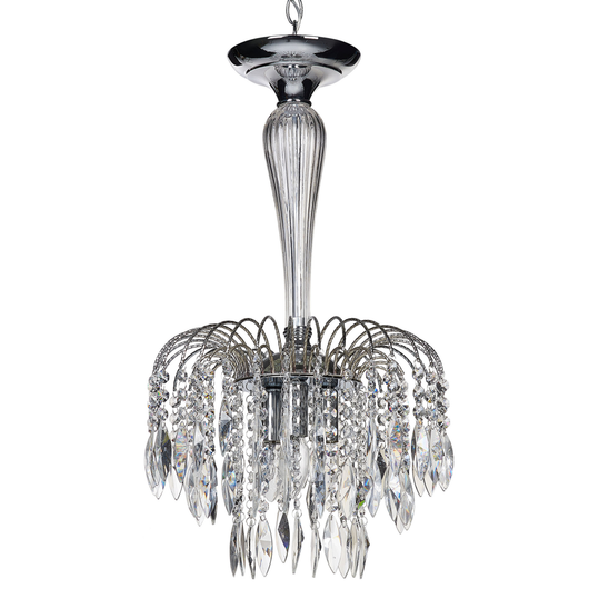 Plafoniera in metallo argentato e vetro trasparente lampadario a 3 luci 157 cm soggiorno camera da letto stile vintage