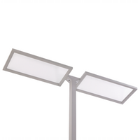 Lampada da terra a LED in metallo argentato con sensore di movimento soggiorno camera da letto stile moderno