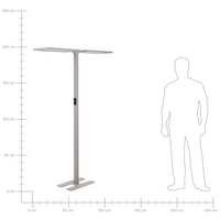 Lampada da terra a LED in metallo argentato con sensore di movimento soggiorno camera da letto stile moderno