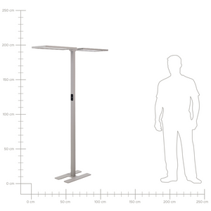 Lampada da terra a LED in metallo argentato con sensore di movimento soggiorno camera da letto stile moderno